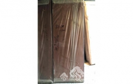 Деревянная двустворчатая дверь, шпон «Вишня», левое открывание (ДД-2)
